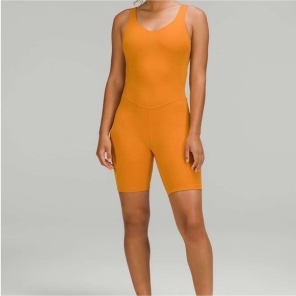 Lululemon Align Nulu Bodysuit in Autumn Orange Size 6 - Picture 4 of 10
